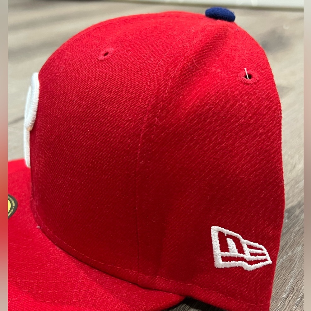 Phillies P 59FIFTY 7 1/8 Official MLB Like New New Era Structured Fitted Hat Cap - Picture 6 of 11